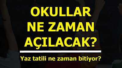 Yaz tatili ne zaman bitiyor?