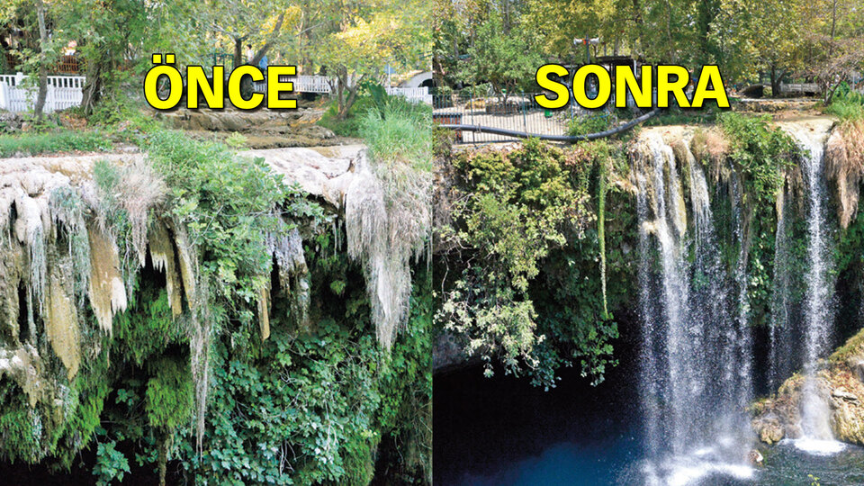 Düden Şelalesi kurudu, Belediye bu çözümü buldu!