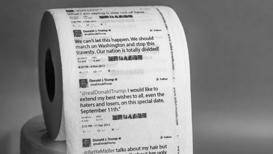 Trump'ın tweetleri tuvalet kağıdı oldu