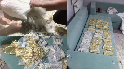 Binlerce doları yastıkların içine saklamışlar!