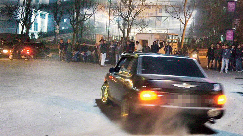 Drift magandaları şehri uyutmuyor