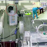 Yeni doğan servisinde fare skandalı! Çığlıklar, kahkahalar yükseldi!