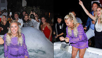 Yonca Evcimik'in çılgın partisi! Direk dansından sonra...