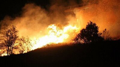 Samsun'da korkutan yangın