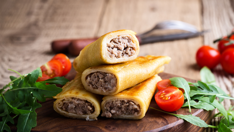 Kıymalı krep börek