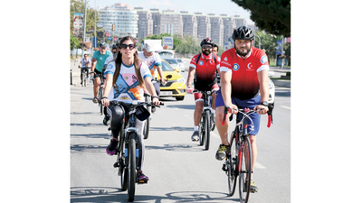 Kartal-Bostancı arası pedal çevirdiler