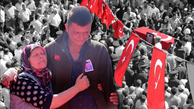 Şehide vedaya 2 bin nüfuslu beldede 10 bin kişi koştu!