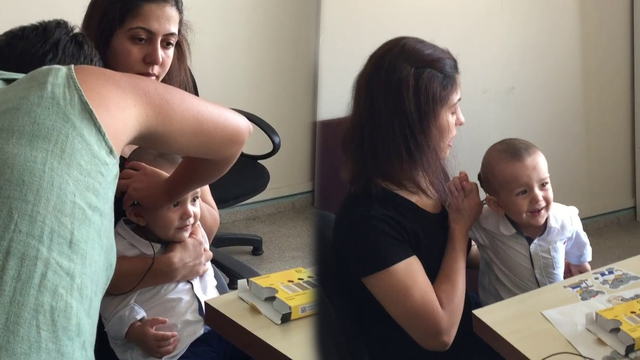 İşitme engelli çocukların ilk "ses" heyecanı kamerada!