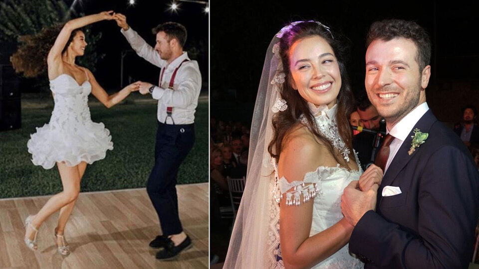 Ünlü çiftin düğün dansını binlerce kişi izledi