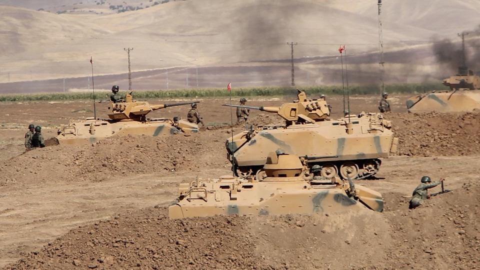 Habur'da zırhlı araçlı taarruz tatbikatı