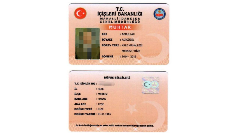 Muhtarlara tek tip 'muhtar kimlik kartı'