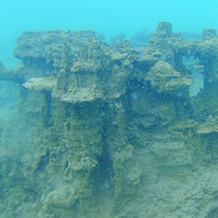 Dünyada eşi benzerine az rastlanacak bir yapı! İşte Van Gölü'nün "Su altı peribacaları"