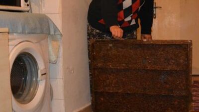 Karoların altına gizlenmiş! Evin ortasından geçiyor, kokudan durulmuyor