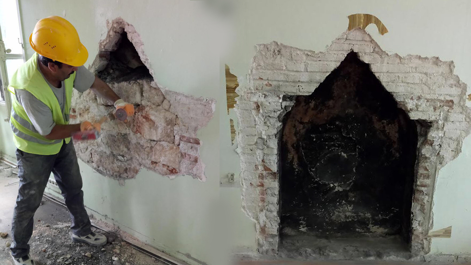 Tesadüfen bulundu! Okul duvarının arkasında gizli bölüm ortaya çıktı