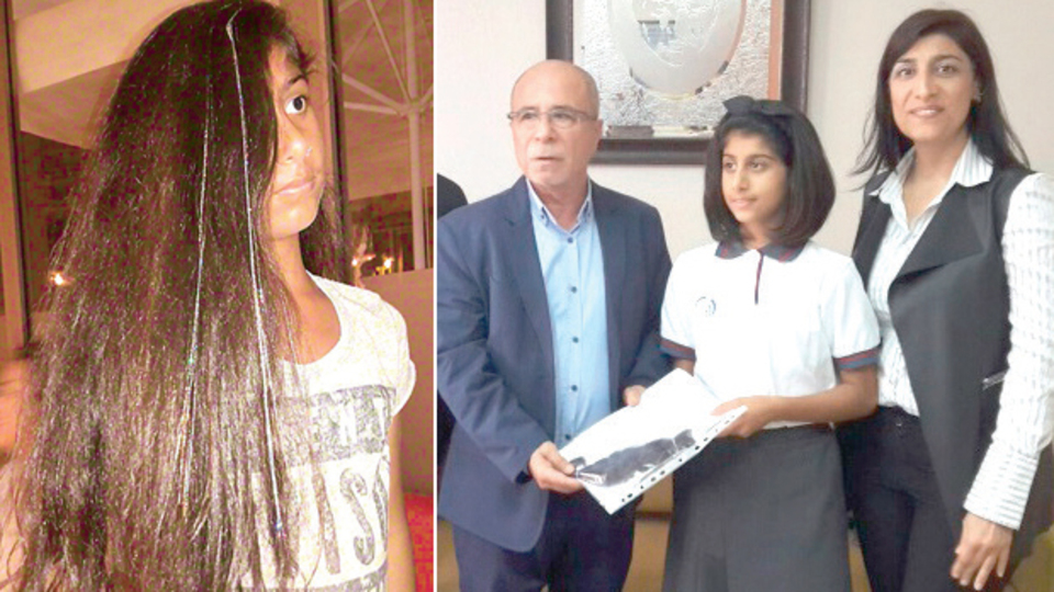 Lösemili çocuklar için saçını uzattı