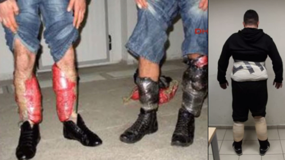 Bakanlık fotoğrafları paylaştı! Vücutlarına etleri sararak sınırdan geçirmeye çalıştılar