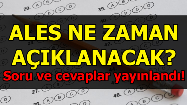 ALES soru ve cevapları yayınlandı