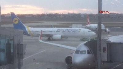 Ukrayna uçaklarına bomba ihbarı! 3 saat süren arama sona erdi