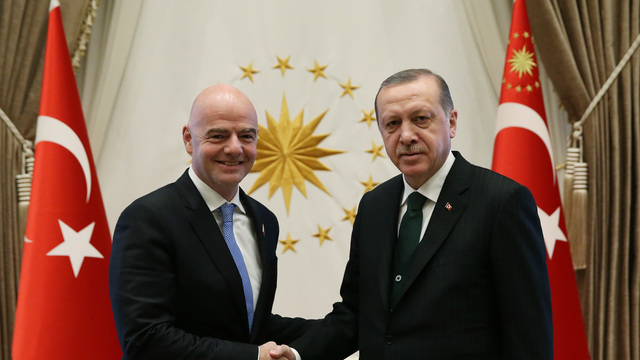 Cumhurbaşkanı Erdoğan, Infantino'yu kabul etti