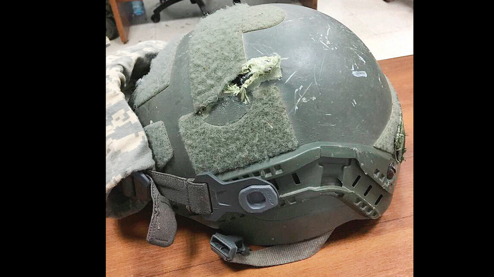 Mucize miğfer askeri kurtardı