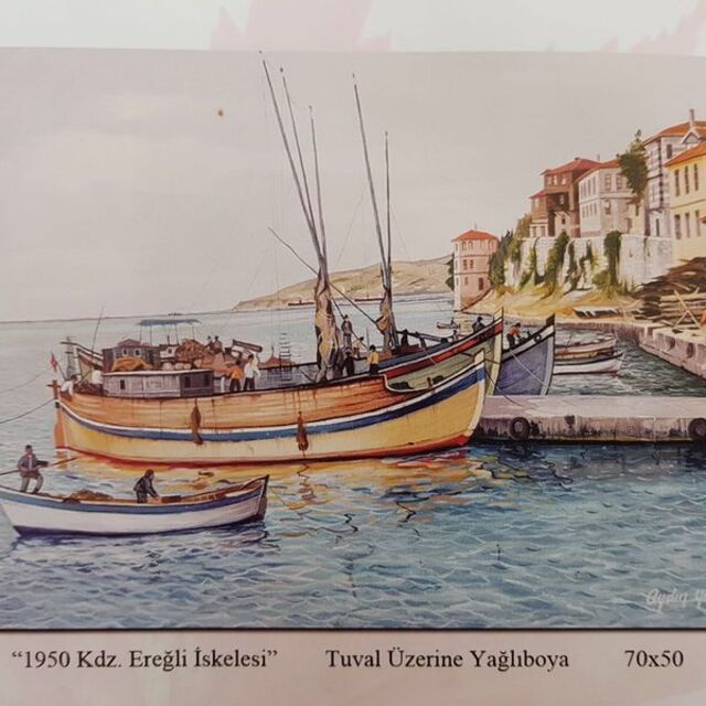 71 yaşındaki ressam fırçasıyla Alaplı'yı tanıtıyor