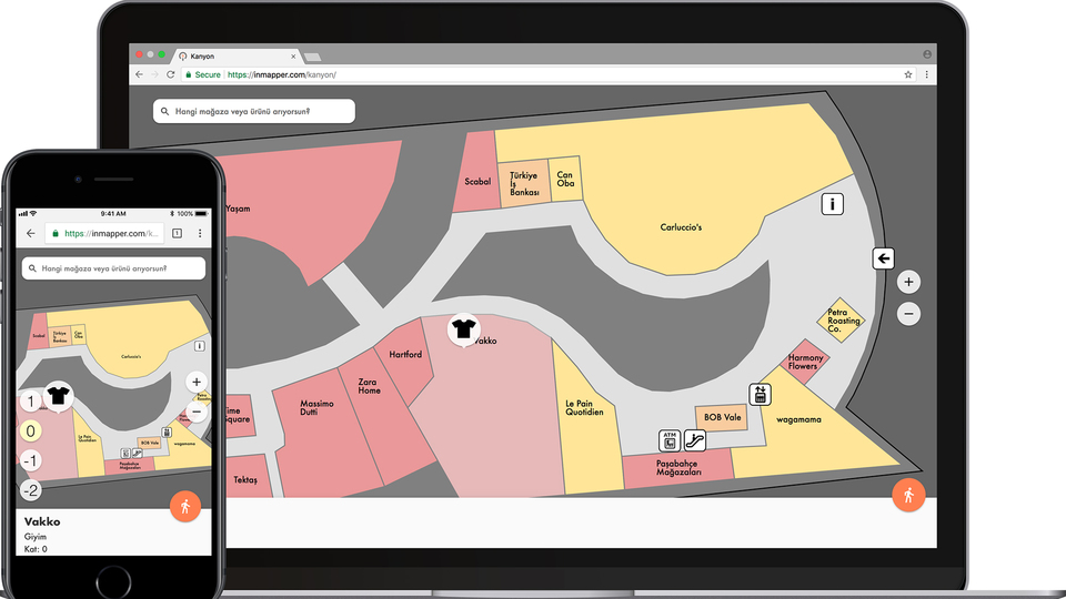 Büyük iç mekanlarda kaybolanlara özel uygulama