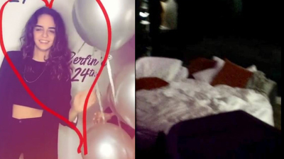 Berfin Erdoğan'dan terasta yataklı parti