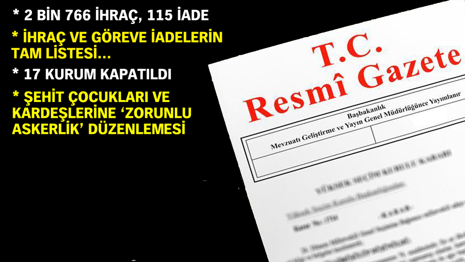 İki yeni KHK yayımlandı