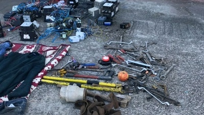 Yakalanan trafo hırsızları mahkemece tutuklandı