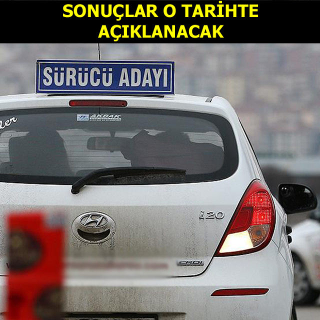 Ehliyet sınav sonuçları ne zaman açıklanacak?