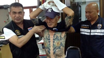 Yakuza lideri mafya babası dövmeleri viral olunca yakalandı