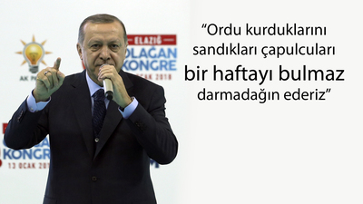 Erdoğan: Teslim olmazlarsa Afrin'i başlarına yıkacağız