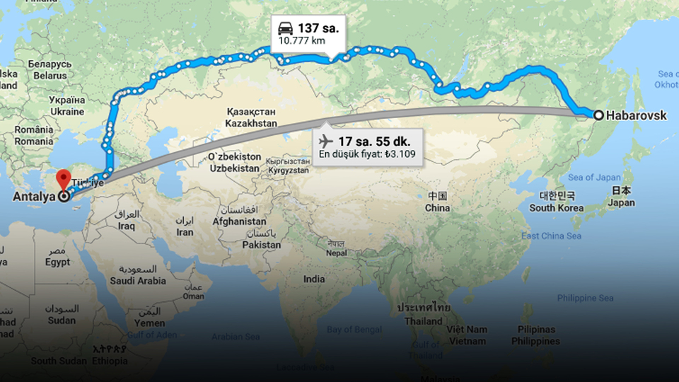 Antalya için 10 bin 777 km yol geldiler!