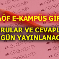 AÖF soru ve cevapları yayınlandı mı?