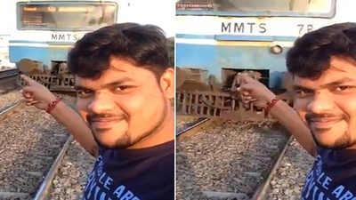 Trenle selfie'nin sonu kötü bitti