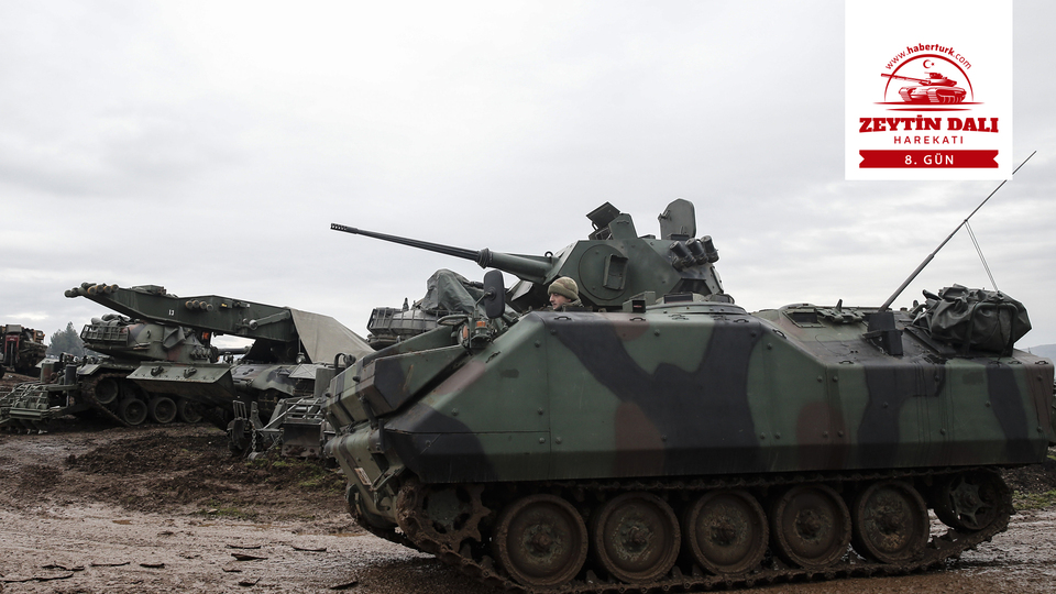 Afrin'de bir köye daha 'Zeytin Dalı'