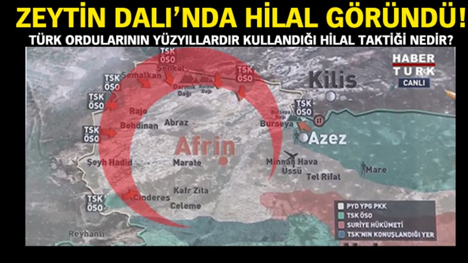 Zeytin Dalı'nda 'hilal' göründü