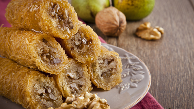 Cevizli kadayıf dolması