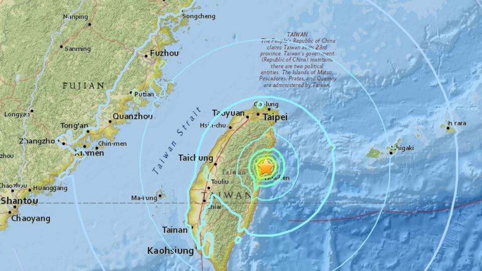 Tayvan'da 6,1 büyüklüğünde deprem!
