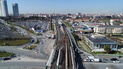 Havadan görüntülendi! Gebze-Halkalı arası 105 dakikaya inecek