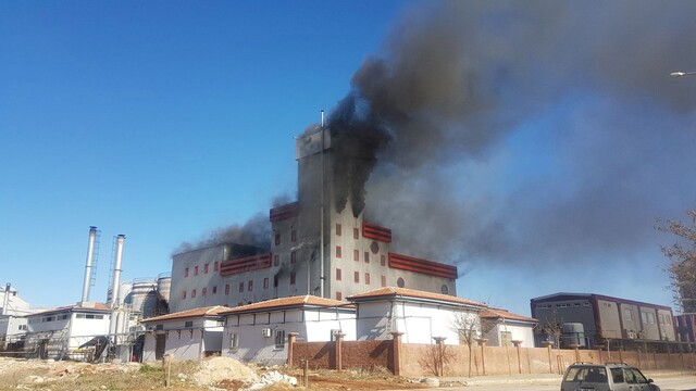 Gaziantep yağ fabrikasında yangın