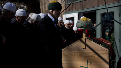 New York'ta şeyh cenazesi