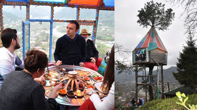 Hobi olarak yaptığı ağaç evine turist yağıyor!