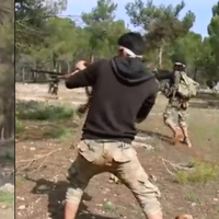 Afrin'de teröristlere ait kampın ele geçirilme anı görüntülendi