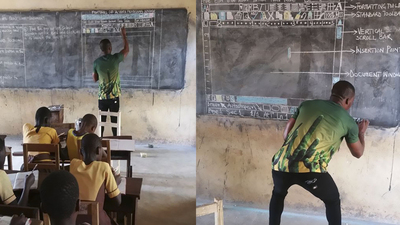 Genç öğretmen pes etmedi... Bilgisayar dersini böyle yaptı