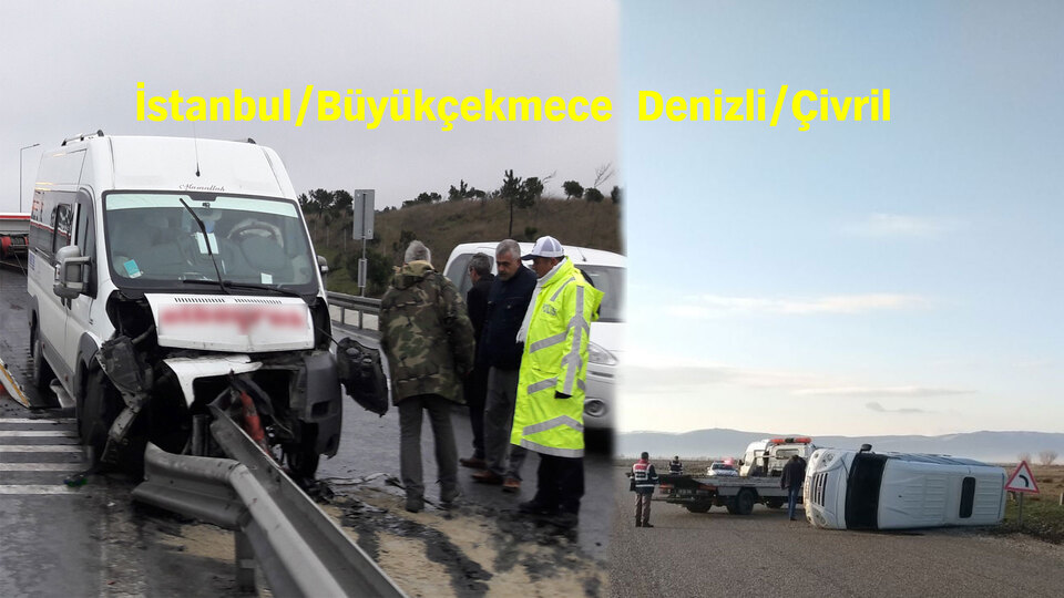 İki ayrı şehir iki öğrenci servisi kazası