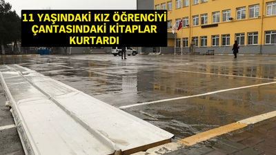 Bursa'da okulun bahçesine çatı düştü