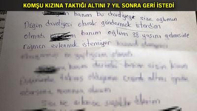 'Oğlum evlenmedi çeyreği geri ver'