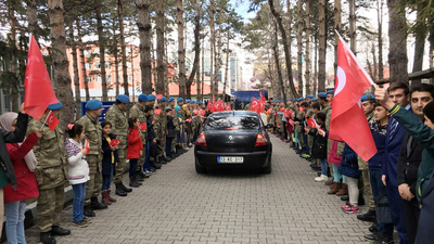 Afrin gazisi yeniden cepheye uğurlandı!