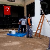 Afrin kırsalında kullanılamayan okullarda onarım başladı